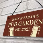 Personalised Pub Garden Sign Hanging Wall Plaque Pub Home Bar