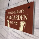 Personalised Pub Garden Sign Hanging Wall Plaque Pub Home Bar