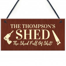Funny Shed Sign Personalised Home Decor Door Sign Garden Plaque