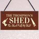 Funny Shed Sign Personalised Home Decor Door Sign Garden Plaque