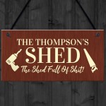Funny Shed Sign Personalised Home Decor Door Sign Garden Plaque