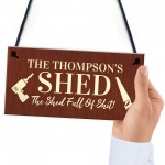 Funny Shed Sign Personalised Home Decor Door Sign Garden Plaque