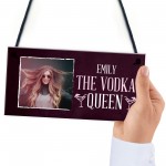 Personalised Vodka Queen Sign Home Bar Sign Funny Friend Gift