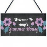 Welcome Sign Personalised Hanging Summerhouse Plaque Mum Nan