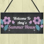 Welcome Sign Personalised Hanging Summerhouse Plaque Mum Nan