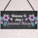 Welcome Sign Personalised Hanging Summerhouse Plaque Mum Nan
