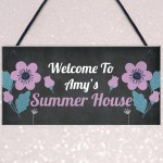 Welcome Sign Personalised Hanging Summerhouse Plaque Mum Nan