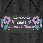 Welcome Sign Personalised Hanging Summerhouse Plaque Mum Nan