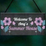 Welcome Sign Personalised Hanging Summerhouse Plaque Mum Nan