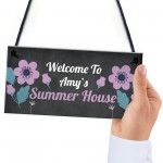 Welcome Sign Personalised Hanging Summerhouse Plaque Mum Nan