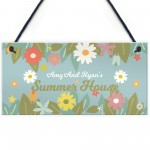 Summerhouse Decor Personalised Hanging Door Sign Garden Plaque