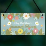 Summerhouse Decor Personalised Hanging Door Sign Garden Plaque