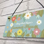 Summerhouse Decor Personalised Hanging Door Sign Garden Plaque