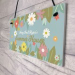 Summerhouse Decor Personalised Hanging Door Sign Garden Plaque