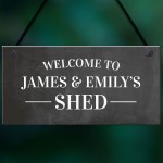 Welcome Sign For Shed Personalised Garden Shed Plaque