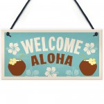 Tiki Bar Garden Welcome Sign Home Bar Novelty Decor Signs Tiki