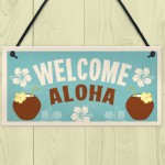 Tiki Bar Garden Welcome Sign Home Bar Novelty Decor Signs Tiki