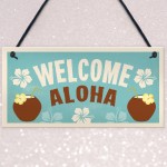 Tiki Bar Garden Welcome Sign Home Bar Novelty Decor Signs Tiki