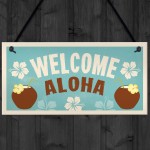 Tiki Bar Garden Welcome Sign Home Bar Novelty Decor Signs Tiki