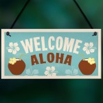 Tiki Bar Garden Welcome Sign Home Bar Novelty Decor Signs Tiki