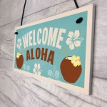 Tiki Bar Garden Welcome Sign Home Bar Novelty Decor Signs Tiki