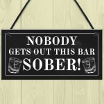 Funny Bar Sign For Home Hanging Garden Pub Plaque Alcohol Gift