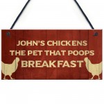 PERSONALISED Chicken Coop Garden Sign Novelty Chicken Signs