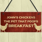 PERSONALISED Chicken Coop Garden Sign Novelty Chicken Signs