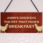 PERSONALISED Chicken Coop Garden Sign Novelty Chicken Signs