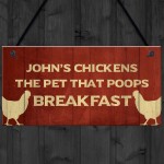 PERSONALISED Chicken Coop Garden Sign Novelty Chicken Signs