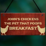 PERSONALISED Chicken Coop Garden Sign Novelty Chicken Signs