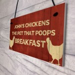 PERSONALISED Chicken Coop Garden Sign Novelty Chicken Signs