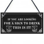 Funny Hanging Wall Sign For Home Bar Pub Man Cave Alcohol Gift