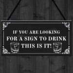 Funny Hanging Wall Sign For Home Bar Pub Man Cave Alcohol Gift