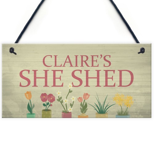 Personalised She Shed Sign Garden Summerhouse Plaque Alcohol