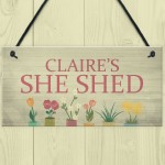 Personalised She Shed Sign Garden Summerhouse Plaque Alcohol