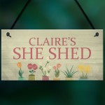 Personalised She Shed Sign Garden Summerhouse Plaque Alcohol