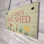 Personalised She Shed Sign Garden Summerhouse Plaque Alcohol