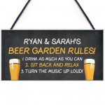 Personalised Beer Garden Sign Rules Sign Man Cave Garden Plaque