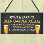 Personalised Beer Garden Sign Rules Sign Man Cave Garden Plaque