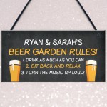 Personalised Beer Garden Sign Rules Sign Man Cave Garden Plaque