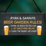 Personalised Beer Garden Sign Rules Sign Man Cave Garden Plaque