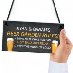 Personalised Beer Garden Sign Rules Sign Man Cave Garden Plaque