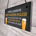 Personalised Beer Garden Sign Rules Sign Man Cave Garden Plaque