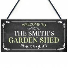Garden Shed Sign Personalised Welcome Plaque Summerhouse Sign
