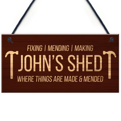 PERSONALISED Garden Shed Sign Gift For Him Man Cave Garden