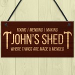 PERSONALISED Garden Shed Sign Gift For Him Man Cave Garden