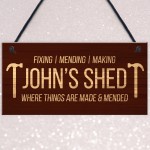 PERSONALISED Garden Shed Sign Gift For Him Man Cave Garden