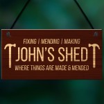 PERSONALISED Garden Shed Sign Gift For Him Man Cave Garden