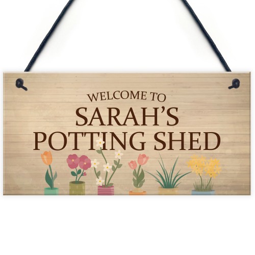 PERSONALISED Potting Shed Greenhouse Sign For Garden Summer